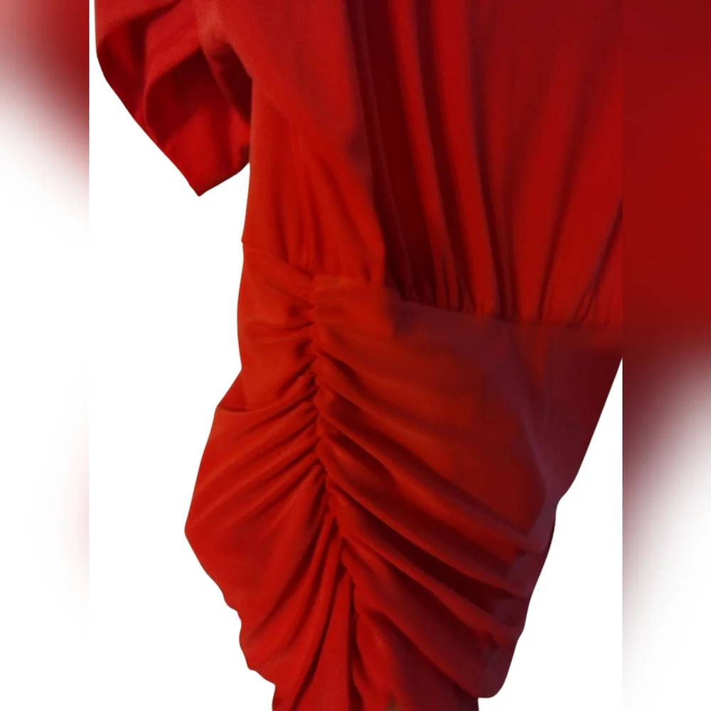 EUC C'est La Vie Elegant Coral/Orange Women's Top/Shirt/Blouse SMALL - Picture 4 of 5